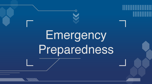 Emergency Preparedness blue graphic link